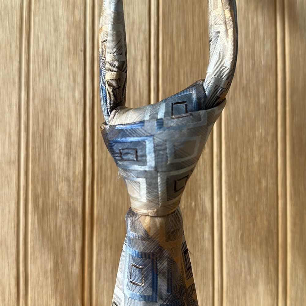 Kenneth Cole - Blue, Bronze and Cream Tie
